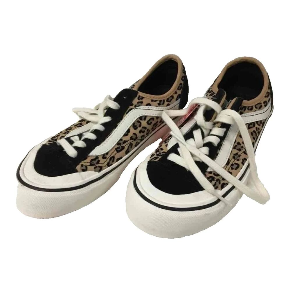 NWT Vans Old Skool Leopard Print Skate Sneakers Women's 5.5 Canvas Lace Up